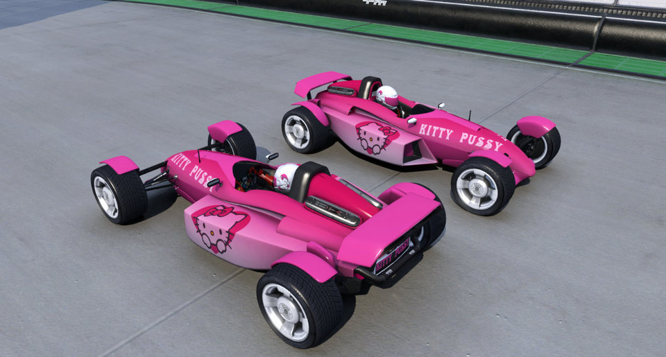 Kitty Car Stadium TM2 v1 | Trackmania 2 Car Skins -by Minos-
